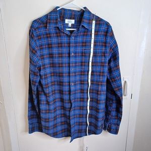 Men's Croft & Barrow blue plaid shirt. Size small.